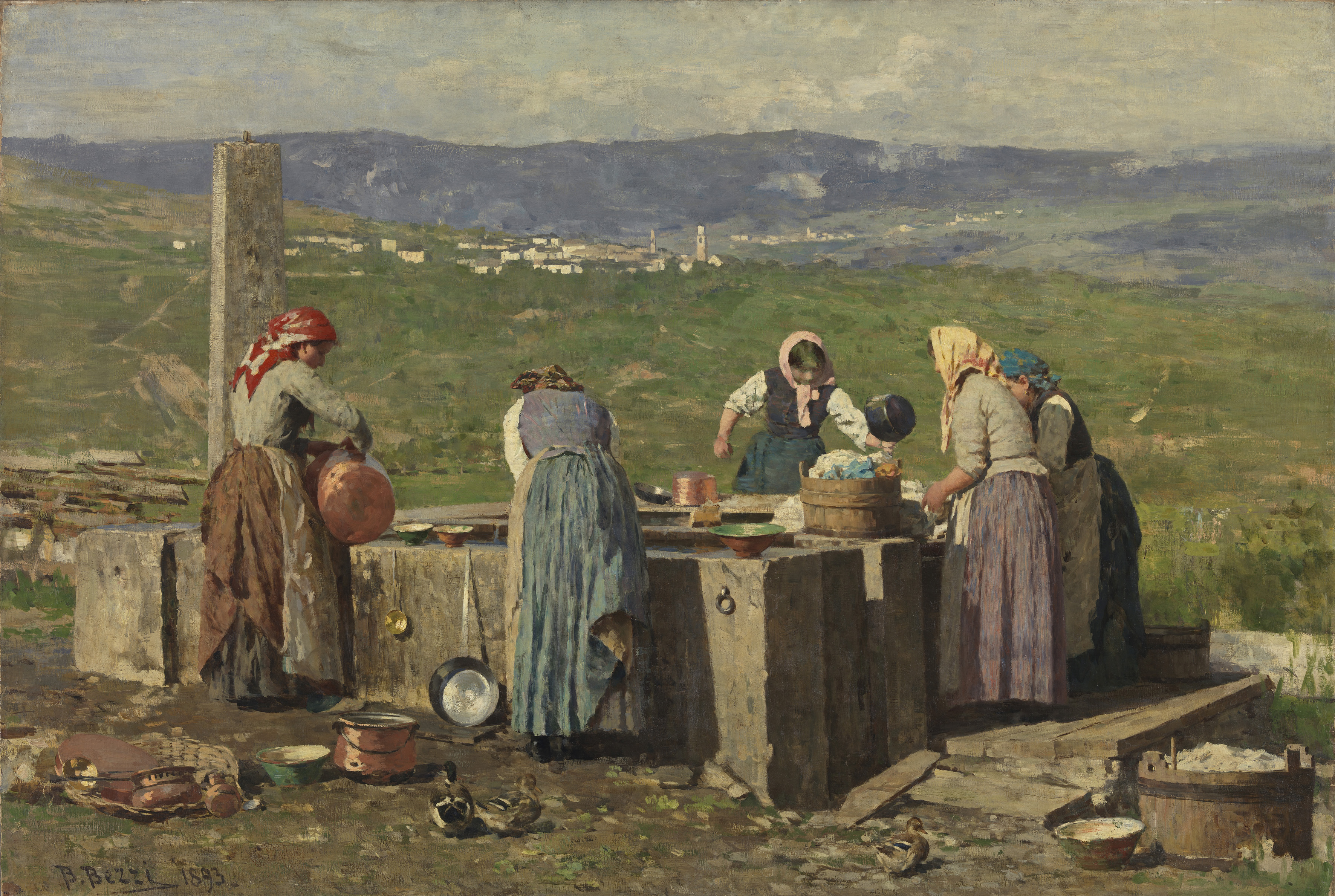 Vorabend des Kirchweihfestes, 1893, Öl auf Leinwand, 134,5 x 200 cm, © Bayerische Staatsgemäldesammlungen, Neue Pinakothek, München